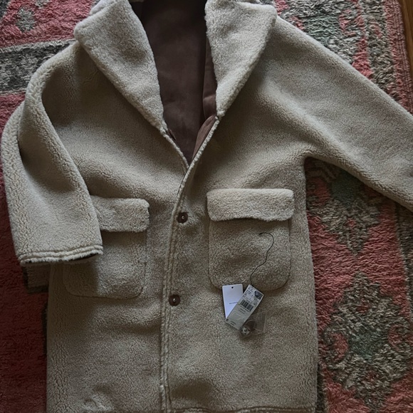 Mango Reversible Suede/Shearling Coat - Picture 13 of 15